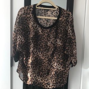 Cheetah print see-through top